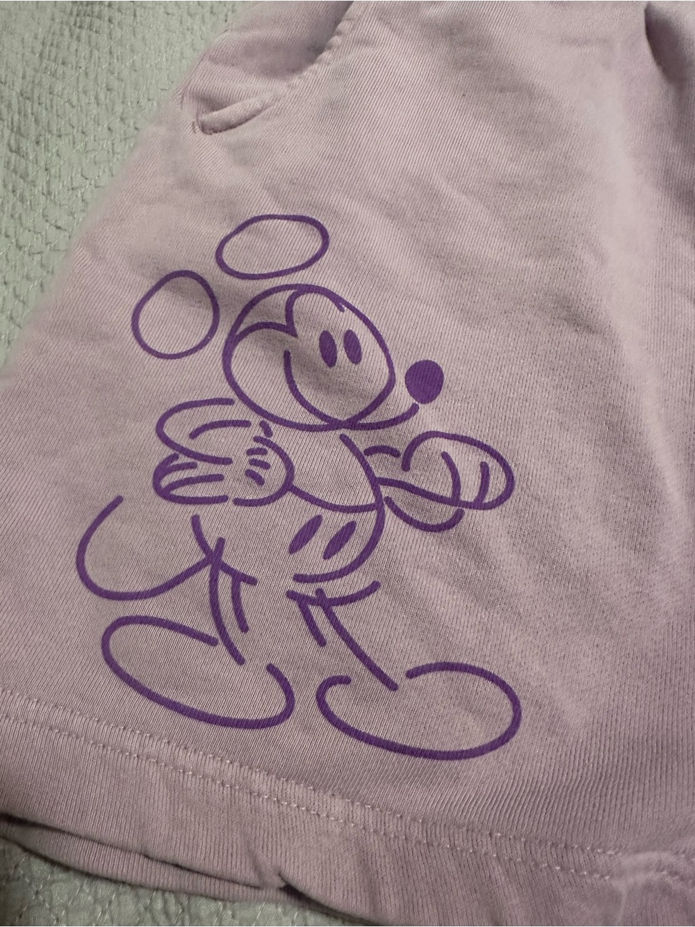 Plus size 2x Disney mauve shorts with Purple Mickey Sketch